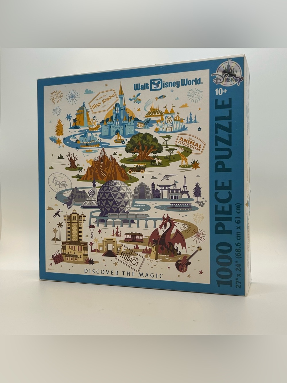 Puzzle Walt Disney World Parks Discover the Magic 1000 Piece 27" x 24"